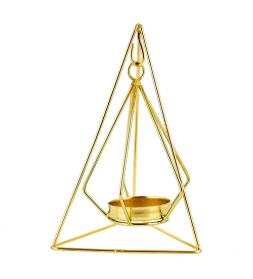 Generic Metal Tea Light Candle Holder (Gold)