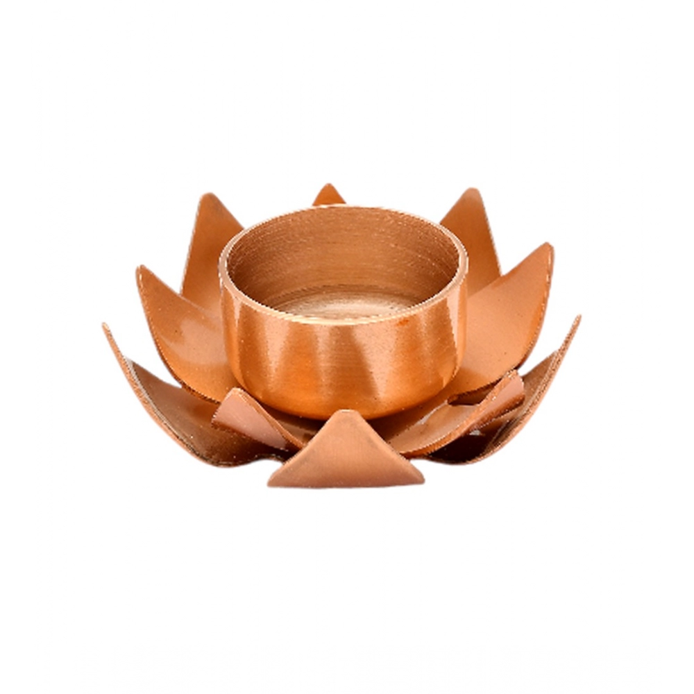 Generic Rose Gold Lotus Tea Light Holder (Rose Gold)