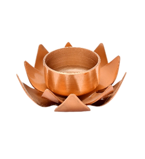 Generic Rose Gold Lotus Tea Light Holder (Rose Gold)