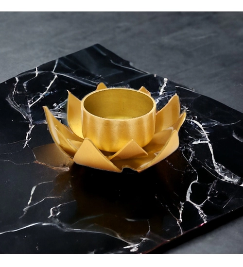 Generic Golden Lotus Tea Light Holder (Gold)