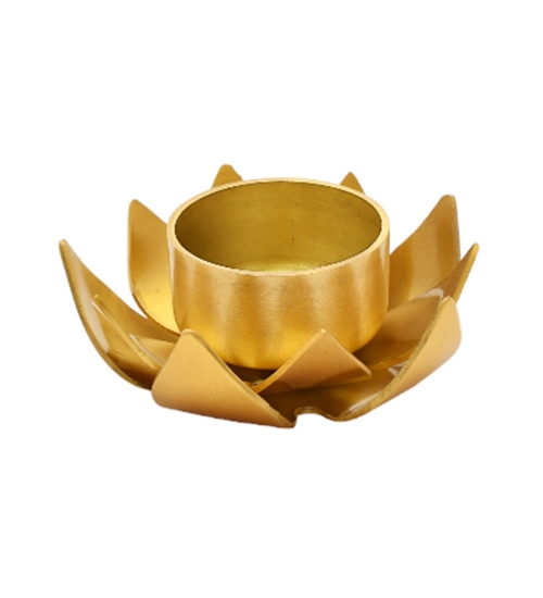 Generic Golden Lotus Tea Light Holder (Gold)