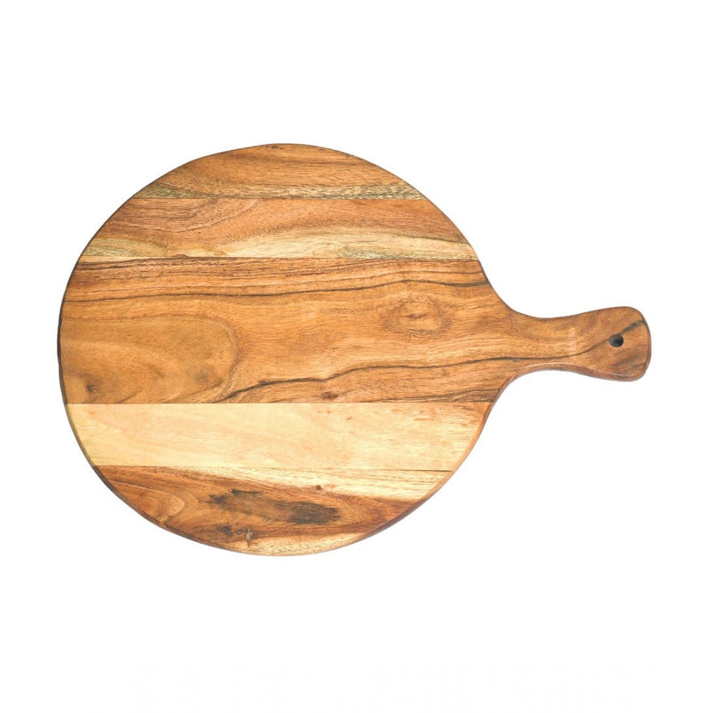 Generic Handmade Wooden Serving Platter With Double Handle (Brown) Generic Handmade Wooden Serving Platter With Double Handle (Brown)