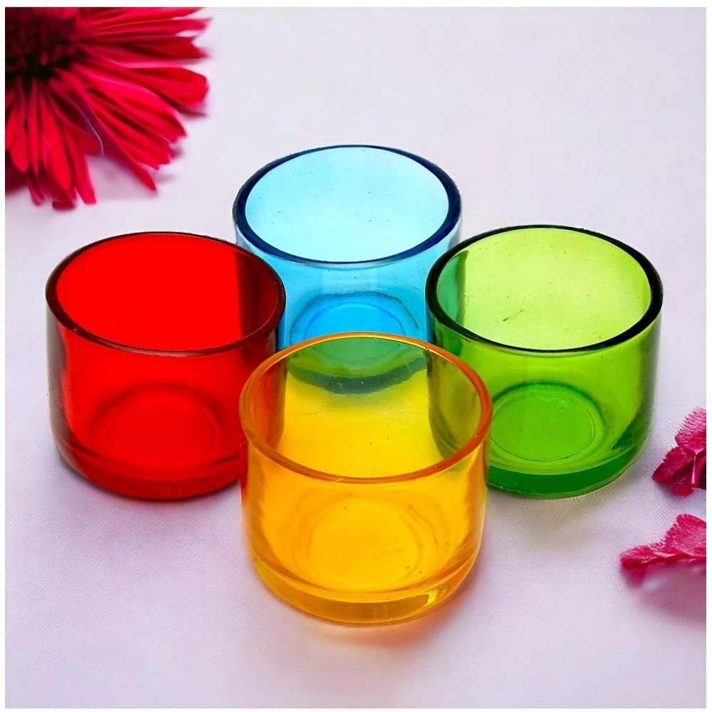 Generic Glass Decorative Tea Light Holder (Multicolor)