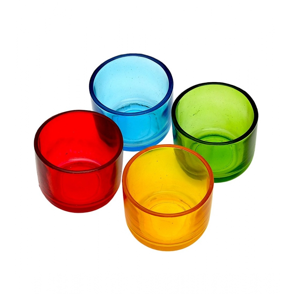 Generic Glass Decorative Tea Light Holder (Multicolor)