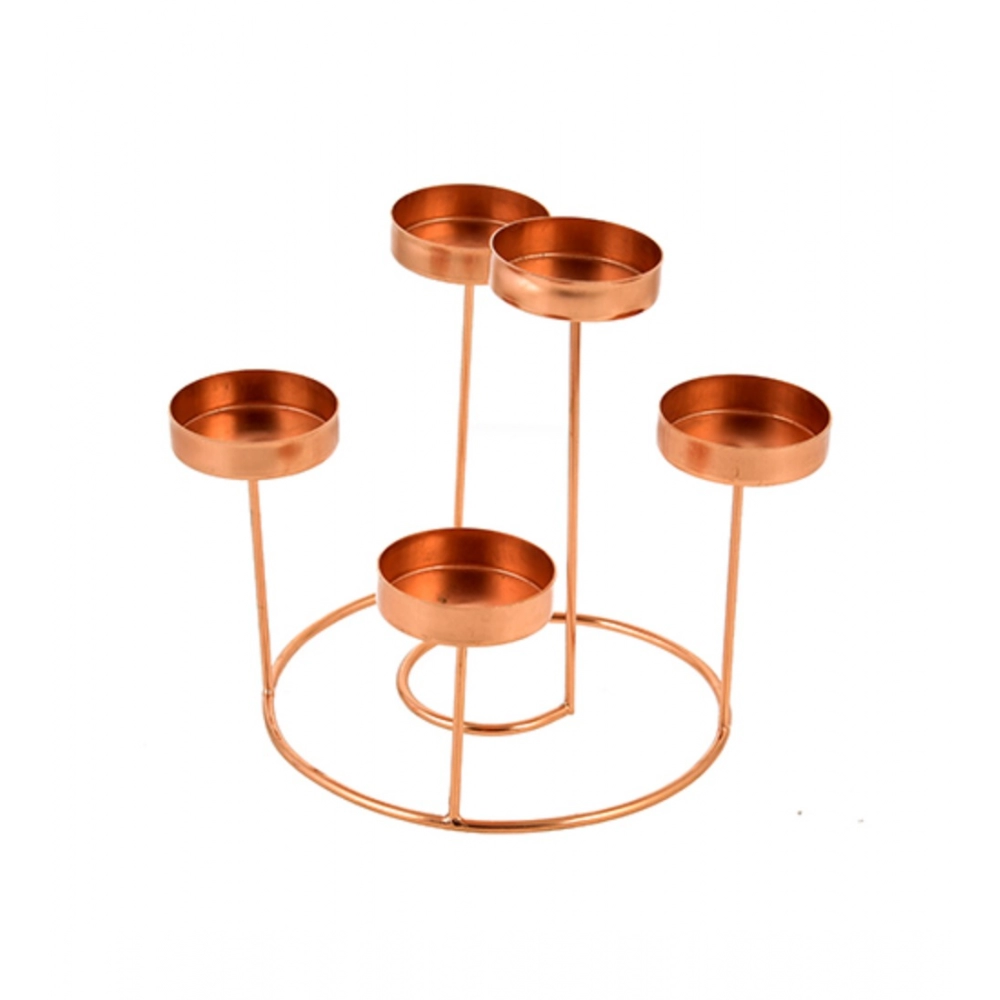 Generic Metal Tea Light Candle Holder Stand For Home Decor (Rose Gold) Generic Metal Tea Light Candle Holder Stand For Home Decor (Rose Gold)