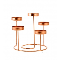 Generic Metal Tea Light Candle Holder Stand For Home Decor (Rose Gold)
