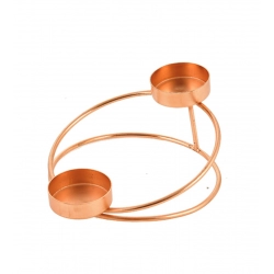 Generic Metal Tea Light Candle Holder Stand For Home Decor (Rose Gold)