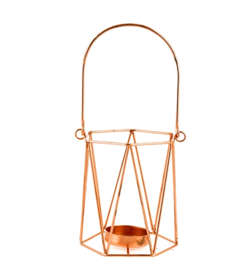 Generic Metal Tea Light Candle Holder (Rose Gold)