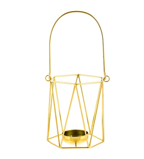 Generic Metal Tea Light Candle Holder (Gold)