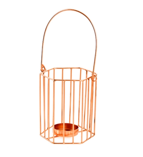 Generic Metal Tea Light Candle Holder (Rose Gold)
