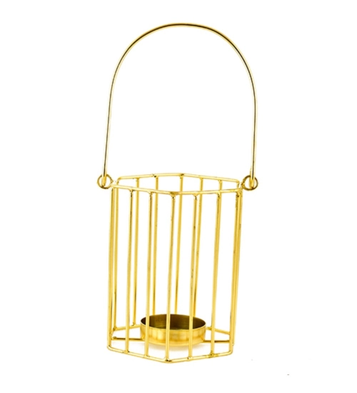 Generic Metal Tea Light Candle Holder (Gold)