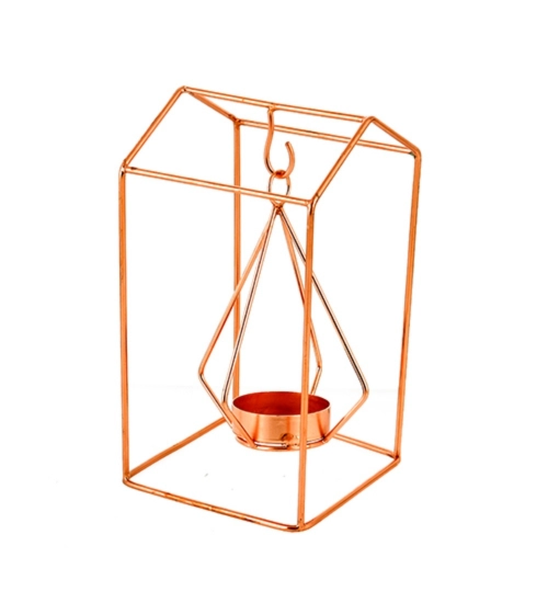 Generic Metal Tea Light Candle Holder Stand (Rose Gold)