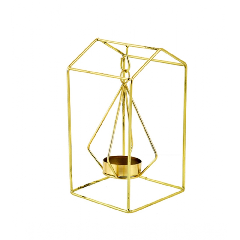 Generic Metal Tea Light Candle Holder Stand (Gold)