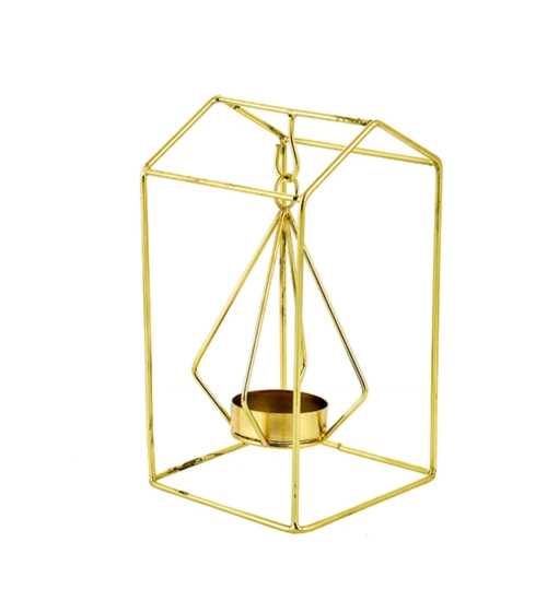 Generic Metal Tea Light Candle Holder Stand (Gold)