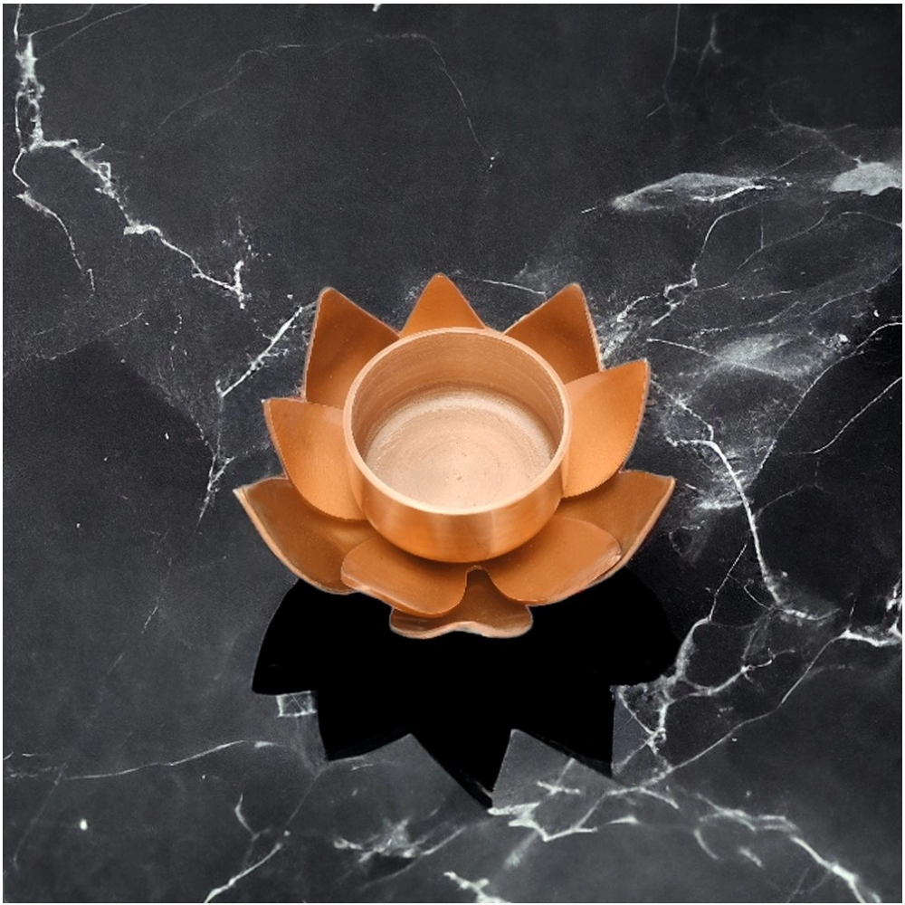 Generic Rose Gold Lotus Tea Light Holder (Rose Gold)