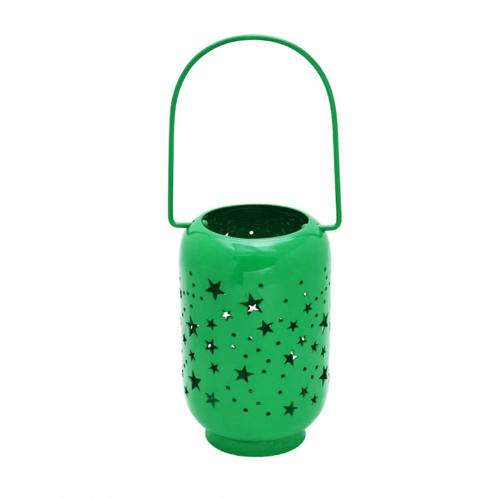 Generic Blissful Decor Cylinderical Stars Pattern Home Decoration (Green)