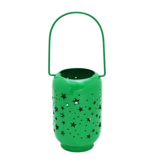 Generic Blissful Decor Cylinderical Stars Pattern Home Decoration (Green)