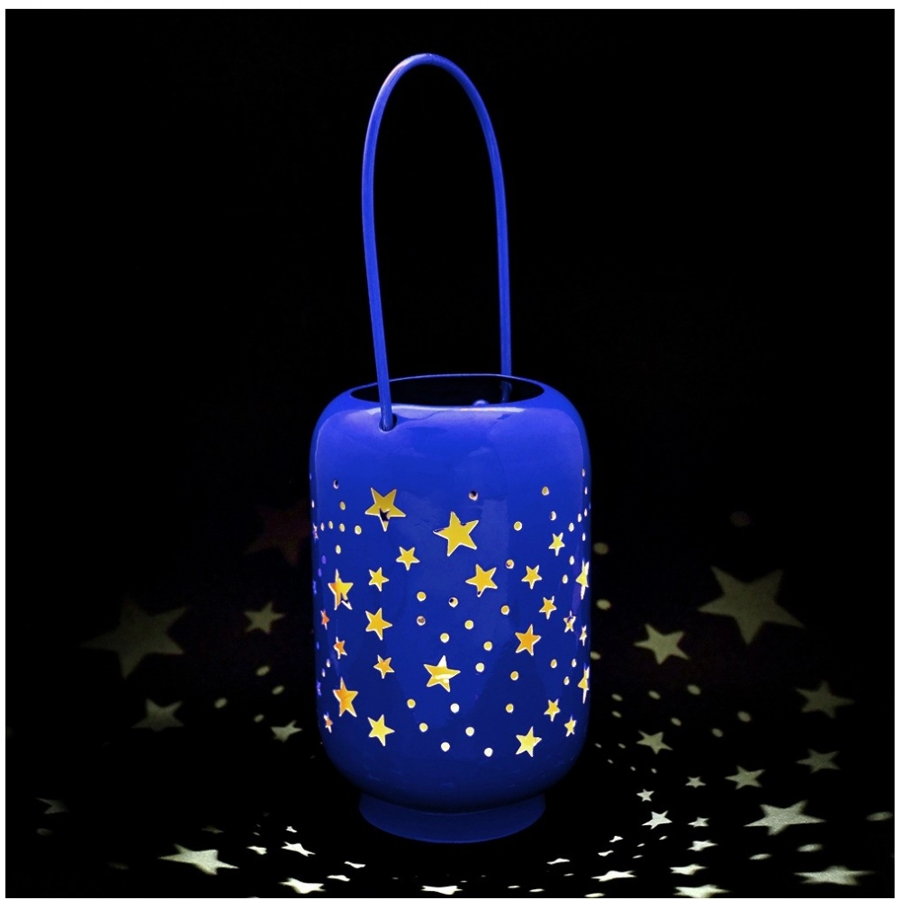 Generic Blissful Decor Cylinderical Stars Pattern Home Decoration (Blue)