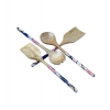 Generic Wooden Floral Printed Spatula Salad Servers For Kitchen Dinning (Brown)
