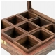 Generic Wooden Spice Box With 9 Compartment For Kitchen (Brown) Generic Wooden Spice Box With 9 Compartment For Kitchen (Brown)