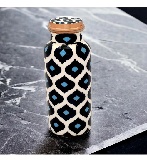 Generic Copper Printed Water Bottle 500Ml (Blue) Generic Copper Printed Water Bottle 500Ml (Blue)