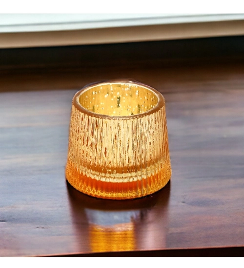 Generic Glasseam Votive Tea Light Holder (Gold)