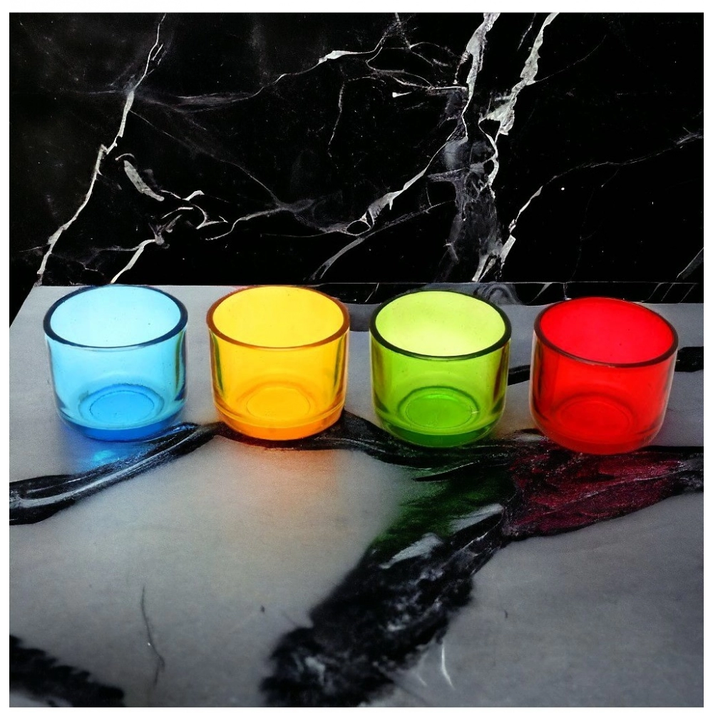 Generic Glass Decorative Tea Light Holder (Multicolor)