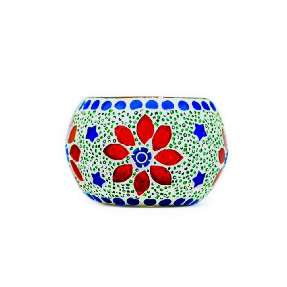 Generic Glass Mosaic Tea Light Holder (Multicolor)