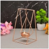 Generic Metal Tea Light Candle Holder Stand (Rose Gold)