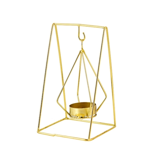 Generic Metal Tea Light Candle Holder Stand (Gold)