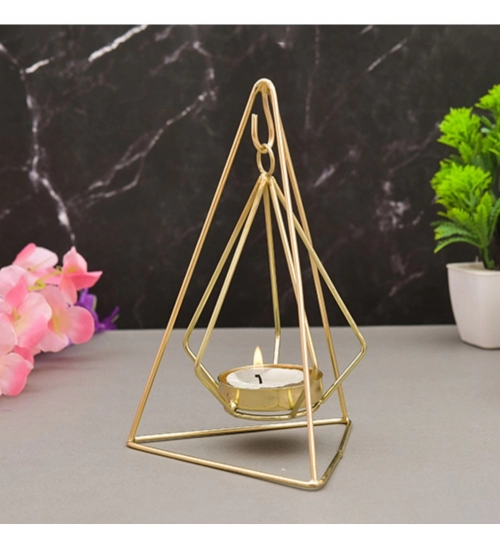 Generic Metal Tea Light Candle Holder (Gold)