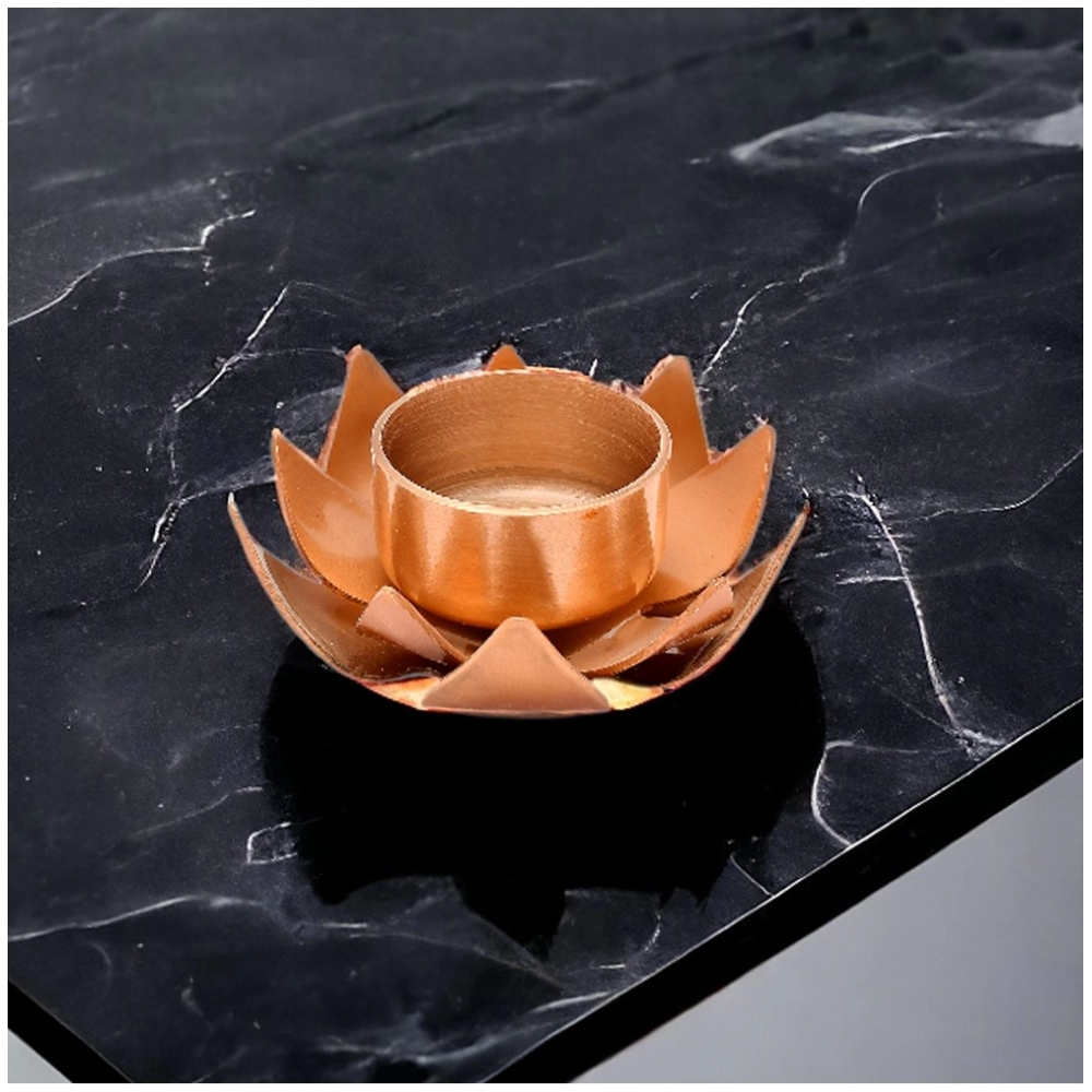Generic Rose Gold Lotus Tea Light Holder (Rose Gold)