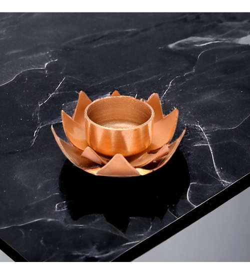 Generic Rose Gold Lotus Tea Light Holder (Rose Gold) Generic Rose Gold Lotus Tea Light Holder (Rose Gold)