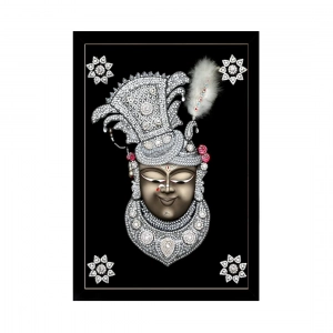 Generic Shrinathji Painting with Synthetic Photo Frame (Multicolor)