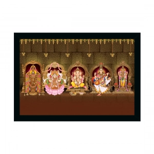 Generic Tirupati Balaji, Venkateshwara Painting with Synthetic Photo Frame (Multicolor)