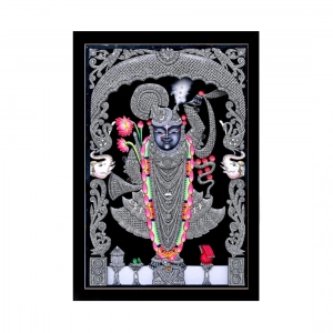 Generic Shrinathji Painting with Synthetic Photo Frame (Multicolor)
