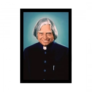 Generic A P J Abdul Kalam Painting with Synthetic Photo Frame (Multicolor) Generic A P J Abdul Kalam Painting with Synthetic Photo Frame (Multicolor)