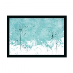 Generic Flower Painting Painting with Synthetic Photo Frame (Multicolor)