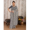 Generic Women's Linen Gola Printed Saree With Unstitched Blouse (Grey, 5-6 Mtrs)