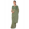Generic Women's Linen Gola Printed Saree With Unstitched Blouse (Green, 5-6 Mtrs)