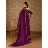 Generic Women's Vichitra Swiroshki Butta Saree With Unstitched Blouse (Wine, 5-6 Mtrs)