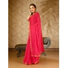 Generic Women's Vichitra Swiroshki Butta Saree With Unstitched Blouse (Pink, 5-6 Mtrs)