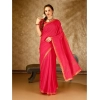 Generic Women's Vichitra Swiroshki Butta Saree With Unstitched Blouse (Pink, 5-6 Mtrs)