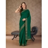 Generic Women's Vichitra Swiroshki Butta Saree With Unstitched Blouse (Green, 5-6 Mtrs)