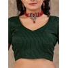 Generic Women's Zomto Laheriya Saree With Unstitched Blouse (Green, 5-6 Mtrs)