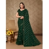 Generic Women's Zomto Laheriya Saree With Unstitched Blouse (Green, 5-6 Mtrs)