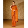 Generic Women's Zomto Laheriya Saree With Unstitched Blouse (Yellow, 5-6 Mtrs)