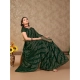 Generic Women's Zomto Bandhini Saree With Unstitched Blouse (Green, 5-6 Mtrs)