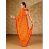 Generic Women's Zomto Bandhini Saree With Unstitched Blouse (Yellow, 5-6 Mtrs)