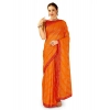 Generic Women's Zomto Bandhini Saree With Unstitched Blouse (Yellow, 5-6 Mtrs)